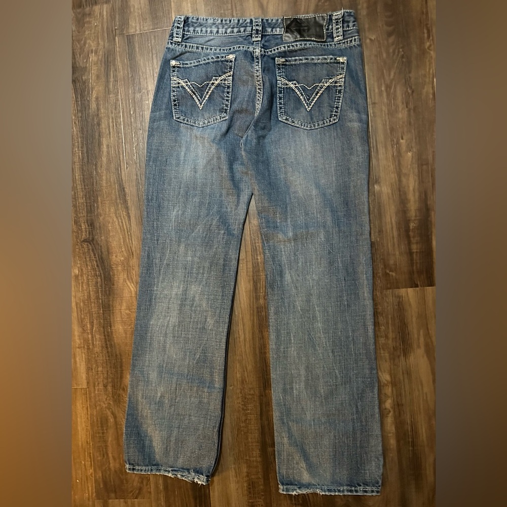 Rock & Roll Cowboy Jeans Mens 34 (34x34) Pistol Regular Straight Western Denim - Picture 2 of 8